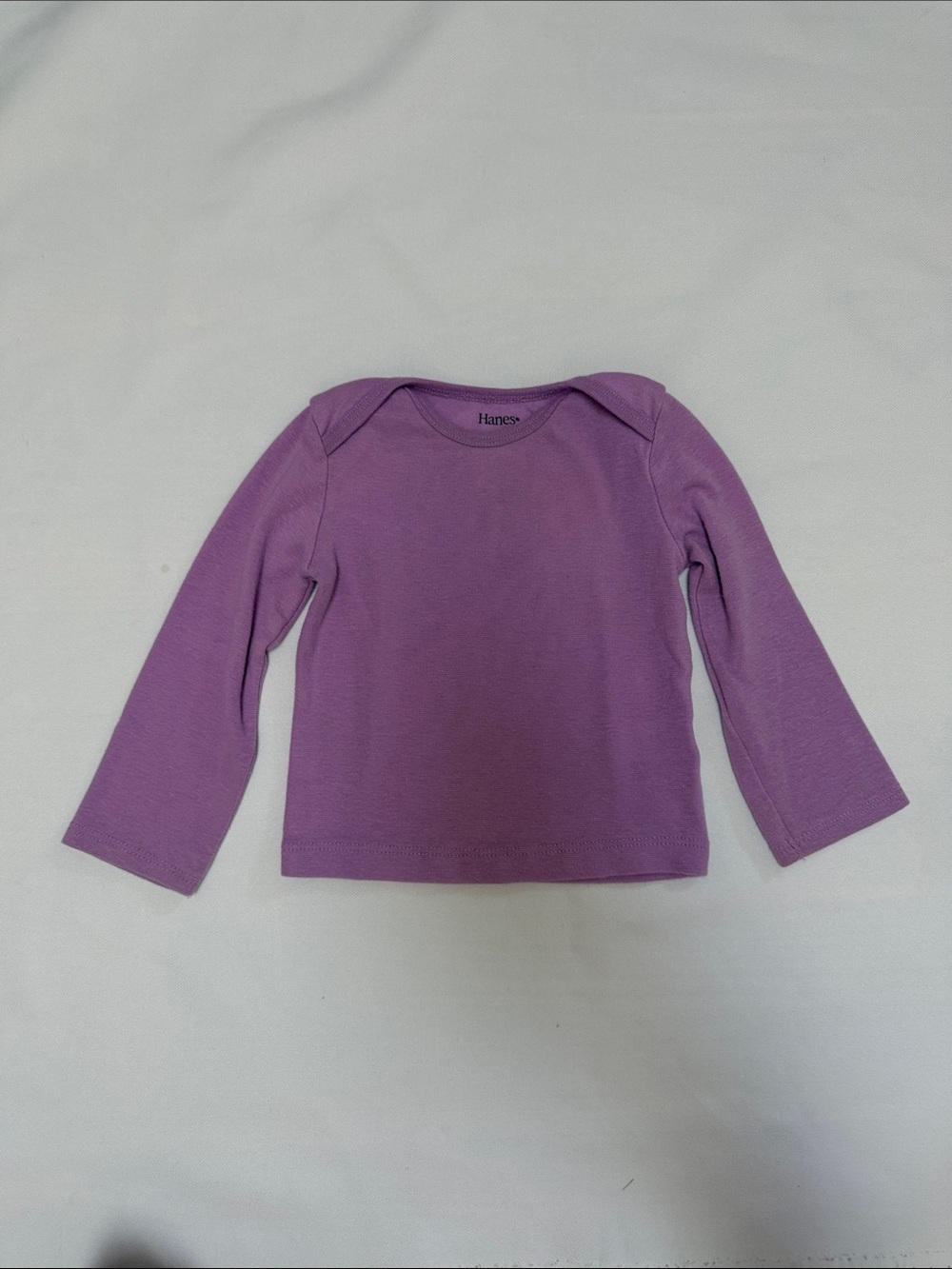 Hanes Girls' Purple Long-Sleeve Tee